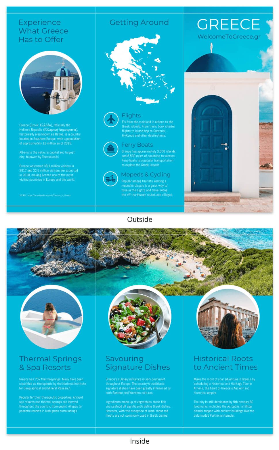 World Travel Tri Fold Brochure Within Island Brochure Template