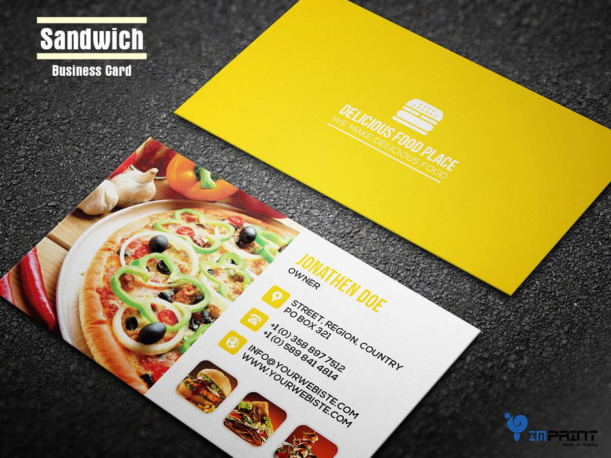 You Must Be Thinking What Is Sandwich Business Card? It's For Food Business Cards Templates Free
