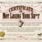 Your Certificate Of Not Losing Your Sh*t | Funny Within Free Printable Funny Certificate Templates