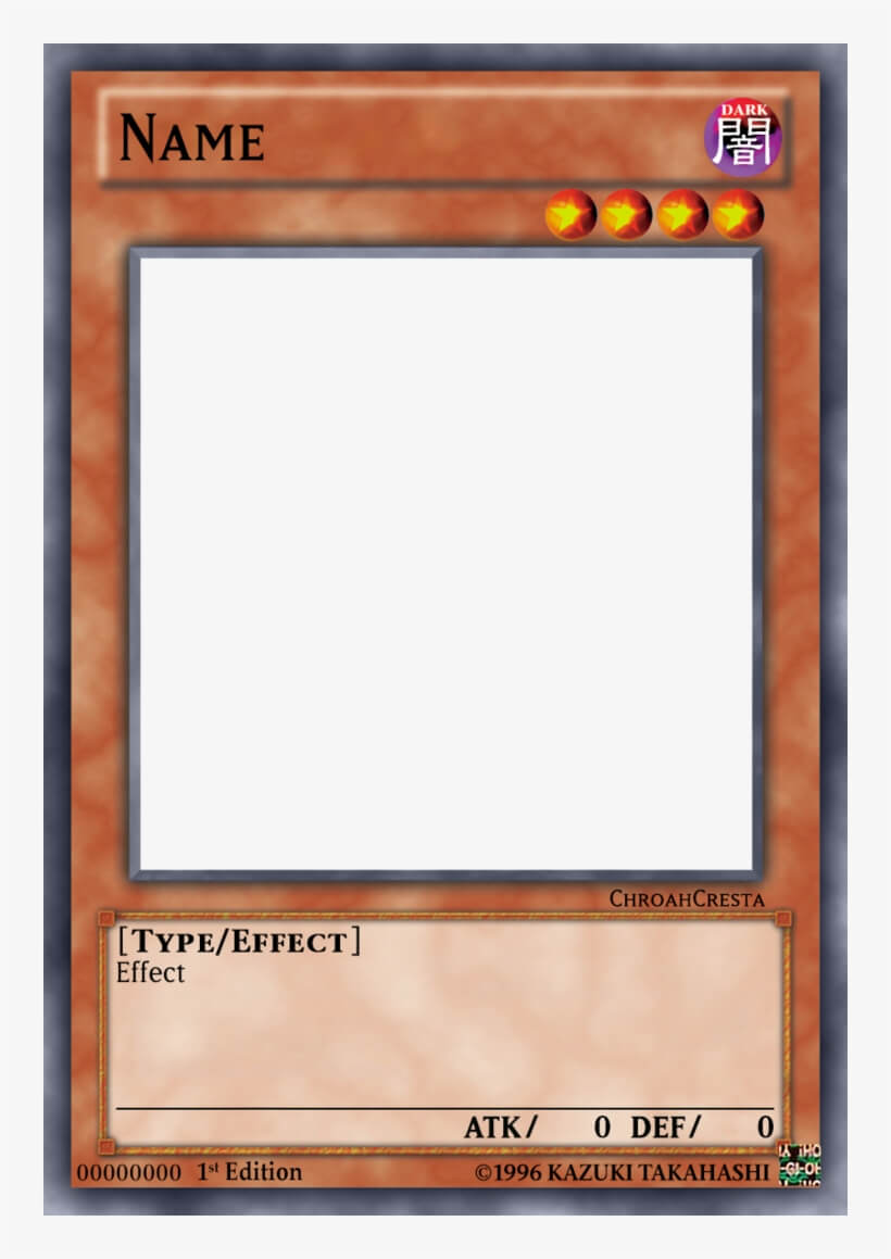 Yugioh Card Template - Yu Gi Oh Template Transparent Png With Regard To Yugioh Card Template