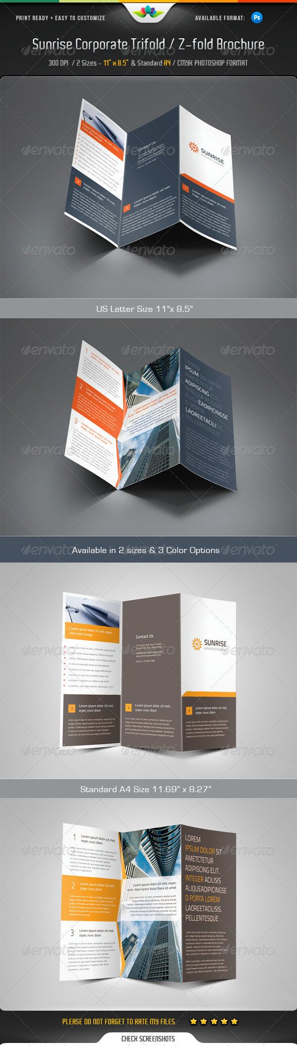 Z Fold Brochure Templates From Graphicriver Regarding Z Fold Brochure Template Indesign